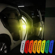 4pcs/lot Universal Fluorescent Car Door Reflective Strips Warning Sticker Night Driving Safety Mark Reflective Tapes Car Styling 2024 - buy cheap