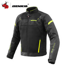 BENKIA Motorcycle Jacket Men Summer Breathable Mesh Motocross Off-Road Racing Jacket Protective Gear Motorcycle Protection S-5XL 2024 - buy cheap