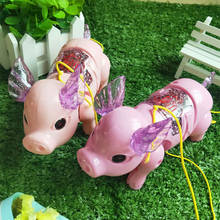 Милая электрическая музыкальная ходячая свинья, игрушки со светодиодный светильник, светящиеся электронные питомцы, игрушка для детей, забавные игрушки для малышей 2024 - купить недорого