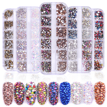 Shiny Diamond Long Strip Box Glass Nail Art Decorations Manicure Accessories Rhinestones For Beauty 2024 - buy cheap