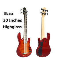 Ubass elétrica ukulele baixo guitarra 30 polegadas bartion 4 cordas mini uke electro iniciativa adapterização álamo highgloss 2024 - compre barato