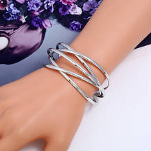 HUANZHI Elegant  Copper Multi-layer Bracelets & Bangles Gold/black Color Open Bangle Gift Cuff Bracelets For Women 2024 - buy cheap
