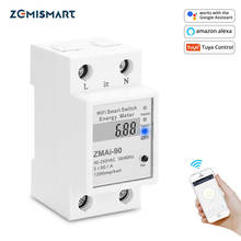 Zemismart WiFi Digital Electric Energy Meter Tuya Smart Life APP Control Smart Home Timer Remote Control 2024 - buy cheap