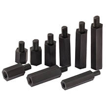 50pcs M2/M2.5/M3/M4*L+6mm Thread Black Spacing Screw Plastic for PCB Motherboard Fixed Nylon Standoff Spacer Pillar 2024 - buy cheap