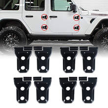 Cubiertas de bisagra de puerta para Jeep Wrangler JL, accesorios de coche de 8 piezas, color rojo y negro, 2018 2019 2020 2024 - compra barato