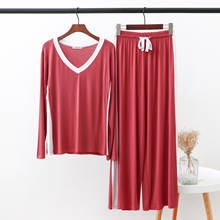 Autumn Women Modal Pajamas Set Long Sleeve Sleepwear Soft And Comfort Homewear Pijama Set Nightie Women Modal New Pyjama 2024 - buy cheap