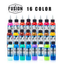 Aerógrafo para tatuagem fusion, conjunto de pigmentos de 16 cores com 30 ml para tatuagem 2024 - compre barato