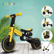 IAMBABY Hot 5-in-1 Infant Trike Foldable Baby Balance Bike Multi-function Kid Kick Scooter Child Stroller Gift For 1-6 Years Old 2024 - buy cheap