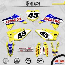 DSMTECH Customized Team Graphics Backgrounds Decals 3M Custom Stickers For 2010-2018 RMZ250  003 2024 - buy cheap