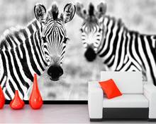 Black and white zebra abstract animal 3d wallpaper mural papel de parede,living room TV sofa wall bedroom wall papers home decor 2024 - buy cheap