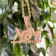 RAKOL Hip Hop Gold Color Micro Pave Cubic Zircon Letter Chain Pendant Necklace Charm For Men Jewelry Gifts RN21371 2024 - buy cheap