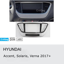 Panel de Radio de doble Din para coche HYUNDAI Accent, Solaris, Verna 2017 + Kit de tablero para salpicadero, adaptador de placa, cubierta, consola biselada 2024 - compra barato