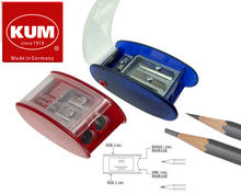 Kum-Sacapuntas de Punta larga con freno automático, afilador de lápices de 2,0 Mm o 3,2 Mm, 2 cuchillas de repuesto, rojo/azul, suministros para oficina y escuela, 1 unidad 2024 - compra barato