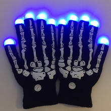 Hotsale 1pcs LED Flashing Skeleton Gloves Glow Light Up Finger Lighting Dance Party Decoration Choreography Props Christmas 2024 - buy cheap