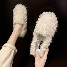 Doudou sapatos versão coreana mais veludo sapatos de algodão colher sapatos femininos 2020 outono e inverno vestir um calçado 2024 - compre barato
