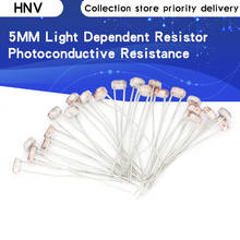 Hnv 20 pces x 5506 luz dependente resistor ldr 5mm photoresistor atacado e varejo resistência fotocondutora para arduino 2024 - compre barato