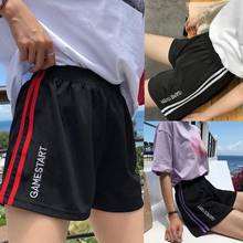 Pantalones cortos con bordado de letras para mujer, pantalón de chándal con cintura elástica, para gimnasio, Verano 2024 - compra barato