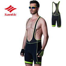 Santic для мужчин Летние гоночные велосипедные шорты 4D шорты для подушек легкие противоударные мягкие дорожные велосипедные дышащие велосипедные шорты 2024 - купить недорого