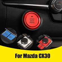 Для Mazda CX30 CX 30 CX-30 одна кнопка старта декоративная накладка для модификации интерьера автомобильный Стайлинг Аксессуары 2024 - купить недорого