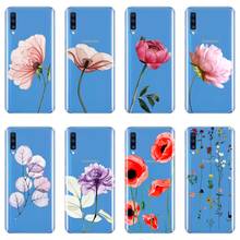 Funda de silicona para teléfono móvil Samsung, carcasa trasera suave de TPU con flores rosas para Samsung Galaxy A40, A30, A20, A10, A50, A60, A70, A80 2024 - compra barato