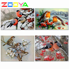 ZOOYA 5D Diy Crystal Diamond Embroidery Birds Full Stickers Diamond Painting Snow Tree Diamond Mosaic Art Home Decor 2Jh14 2024 - buy cheap