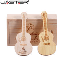 JASTER-memoria USB 2,0 de madera para guitarra, Pendrive de 32GB, 64GB, 16GB y 4GB, con logotipo personalizado gratis, 1 unidad 2024 - compra barato