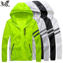 Men`s windbreaker summer Sun protection jacket outwear sports Cycling Thin  hooded coats men jaqueta masculina Brand clothing 2024 - купить недорого