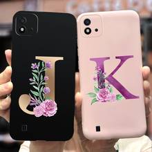 For Realme C20 Case 6.5'' Luxury Alphabet Letters Cover For Oppo Realme C20 C 20 Phone Fundas RealmeC20 Soft Silicone Case Coque 2024 - buy cheap