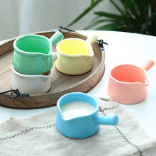 Jarra de leche creativa Coreana de un solo Mango, accesorios para cafetera expreso, café, té de la tarde, mermelada, Taza de cerámica 2024 - compra barato