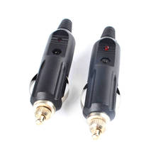 12V/24V 3A Male Cigarette Lighter Socket Converter Plug ABS Iron Zinc Alloy PVC Black Car Accessories with Red LED Light 2024 - compre barato