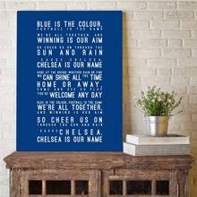 Modern Home Decor Painting Chelsea Fc Inspired Song Lyrics Hd Prints Canvas Modular Poster Pictures Artwork Bedroom Wall Art 2024 - buy cheap