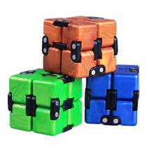 Cubo antiestresse qiyi 2x2x2, cubo de bolso 3 cores, mini cubo infinito torção, brinquedo educacional para crianças, presente 2024 - compre barato