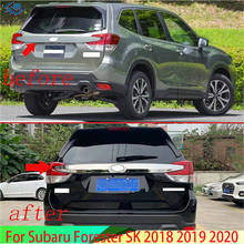 Декоративные аксессуары для Subaru Forester SK 2018 2019, отделка задней двери багажника из нержавеющей стали, крышка багажника 2024 - купить недорого