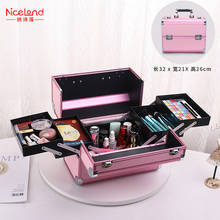 Women Multilayer Cosmetic Bag Cosmetic Suitcase Make Up Organizer Box Beauty Salon Case Tattoos Nail Art Tool Suitcase Makeup 2024 - buy cheap