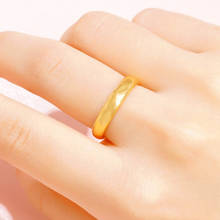 Simple smooth couple rings for women men 24K Gold fashion korean finger Ring never change color friendship Jewelry Accessories 2024 - buy cheap