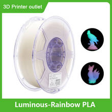 Esun 3d impressora luminosa-arco-íris pla filamento multicolorido 1.75mm filamento precisão dimensional 1kg carretel compatível com creality 2024 - compre barato