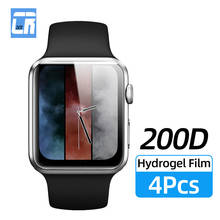 Гидрогелевая пленка для Apple Watch 5 4 3 2 1 200D, полное покрытие, защитная пленка для часов 6 SE, 40 мм 44 мм 38 мм 42 мм, не стекло, 4 шт. 2024 - купить недорого