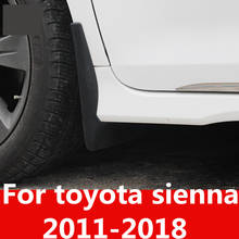 Lama do carro abas mudflaps respingo guardas lama flap mudguards fender dianteiro traseiro estilo acessórios do automóvel para toyota sienna 2011-2018 2024 - compre barato