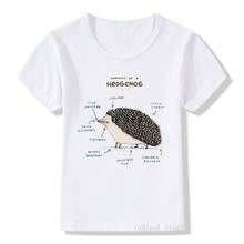 Cute anatomy of a hedgehog animal print funny tshirt lovely toddler baby boys girls clothes graphic t shirts kids t-shirt Top 2024 - buy cheap