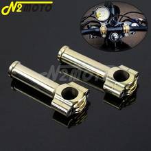 Brass 5" Rise Motorcycle Retro Handlebar Riser Rough Craft 1" Handlebar Bar Mount Riser Universal for Harley Chopper Cafe Racer 2024 - buy cheap