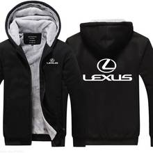 Inverno moda homem roupa zíper lexus moletom casaco 5 cores masculino jaqueta grossa 2024 - compre barato