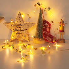 Garland-luzes de led 2m 20 com bateria, faroletes de fadas, para festa de casamento, natal, decoração de sino de árvore 2024 - compre barato