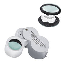 Portable Handheld Magnifying Glass with LED Light Jewelry Magnifying Glass Folding Model for The Elderly To Read Magnifier 40X 2024 - buy cheap