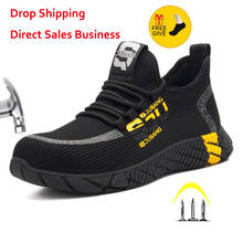 XPUHGM Men Women Shoes Outdoor Steel Toe Anti Smashing Protective Work Shoes Boots Men Puncture Proof Anti-slip Safety sneaker 2024 - buy cheap