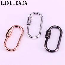 10Pcs, Oval Shape Connector Clasp,Gold/Rose Gold/Black Color Carabiner Clasp For Necklace/Jewelry Making 2024 - buy cheap