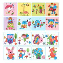 8PCS/set Finger Painting Card 6 Colors Ink Pad Stamp Cartoon Animals DIY Craft Learning Education Drawing Toys For Children Kid 2024 - buy cheap