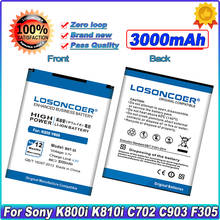 LOSONCOER 3000mAh Bateria Para Sony Ericsson BST 33 BST-33 V800 C702 C901 C903 F305 G502 K800 U10I K550C w395c 2024 - compre barato