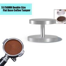 Prensa de café Espresso de aluminio, herramienta de martillo de granos de café en polvo de Base plana, accesorios de café, 51MM y 58MM, novedad 2024 - compra barato