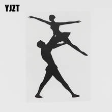 YJZT-calcomanía de vinilo para coche, 8,9 cm x 12,6 cm, para pareja, Ballet, teatro, música, baile, negro/plata, 8A-0690 2024 - compra barato