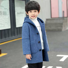 2019 Fashion Autumn Winter New Boy Woolen Jackets Fashion Children's Coat Kids Boys Hooded Korean Style Clothing Outwear 2024 - buy cheap